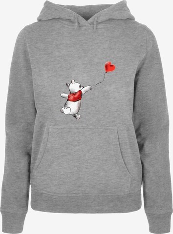 ABSOLUTE CULT Sweatshirt 'Winnie The Pooh - Balloon' in Grijs: voorkant