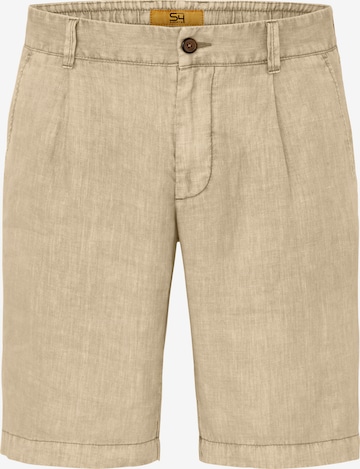 S4 Jackets Chino Pants in Beige: front