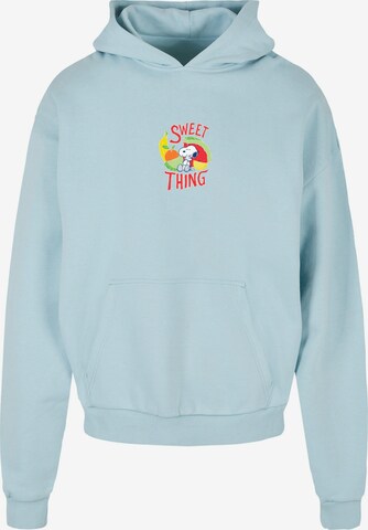Merchcode Sweatshirt 'Peanuts - Sweet Thing' in Blauw: voorkant