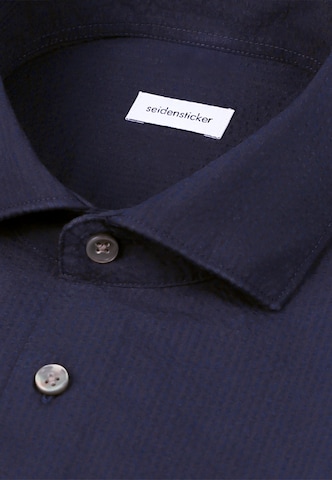 SEIDENSTICKER Slim fit Button Up Shirt in Blue