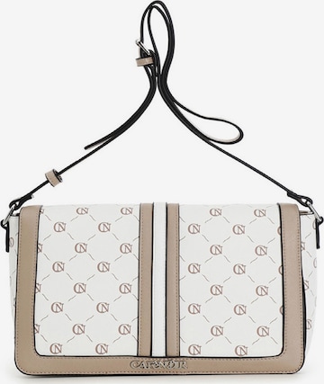 Borsa a tracolla di CAFè NOIR in bianco: frontale