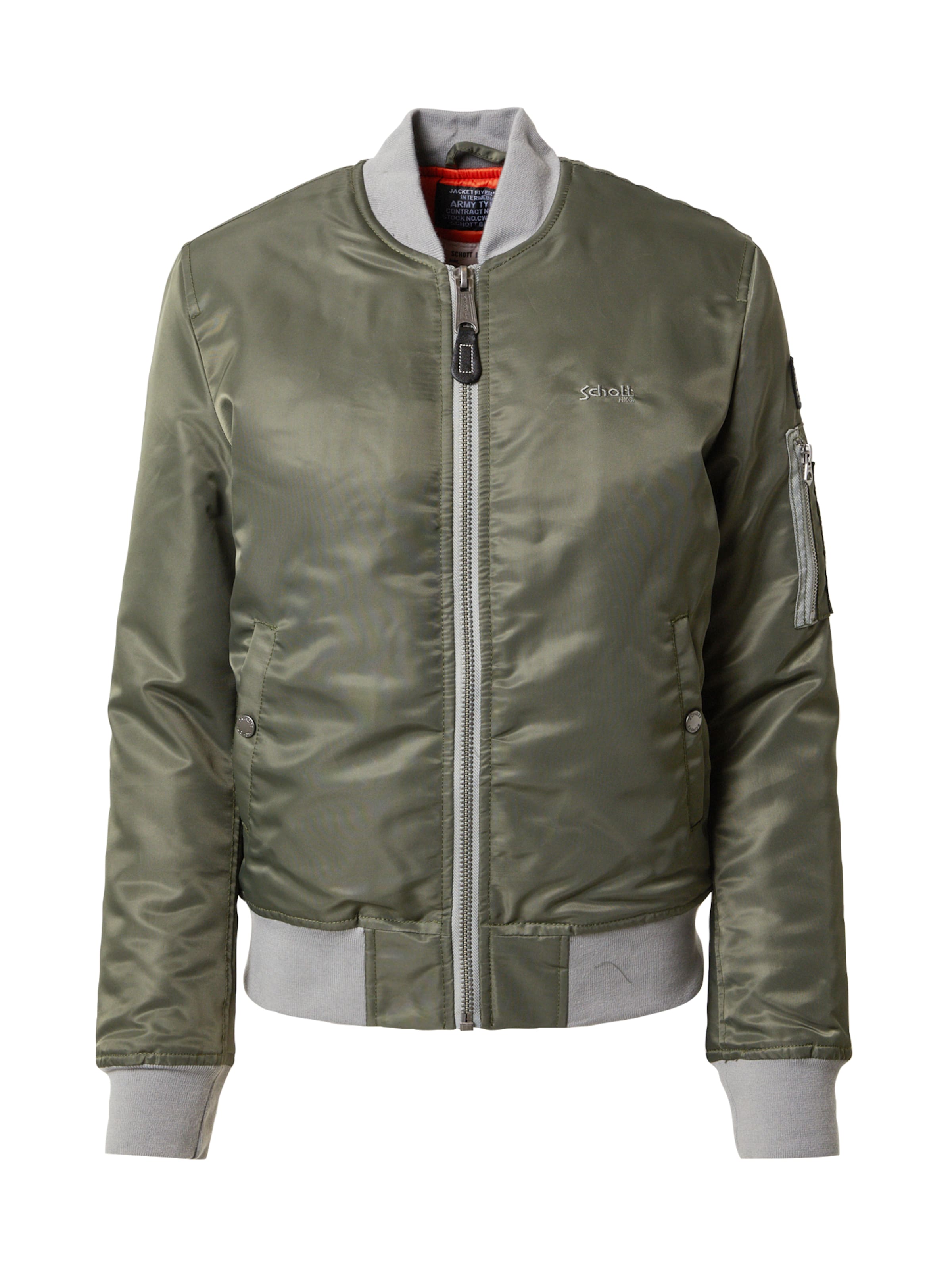 Giacca di mezza stagione 'Airforce' di Schott NYC in verde: frontale