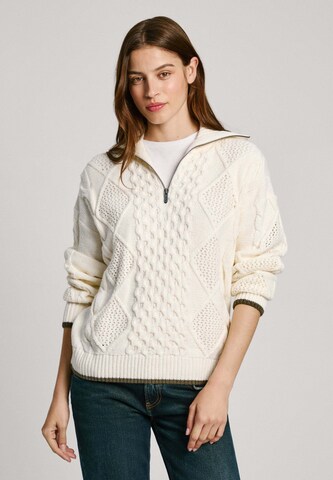 Pepe Jeans Trui ' HADA' in Wit: voorkant