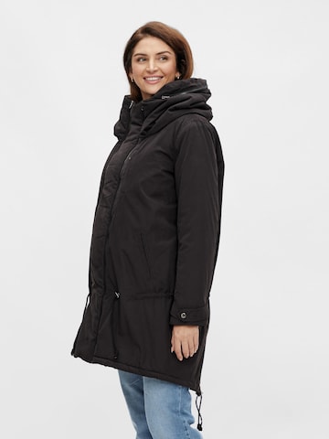 MAMALICIOUS Between-Seasons Parka 'Tikka' in Black: front