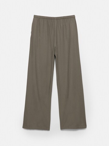 Pull&Bear Wide Leg Bukser i brun