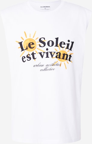 JJ Rebel - Camisa 'JREBGREGG' em branco: frente
