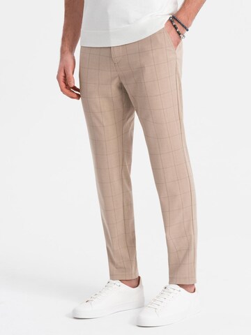 Ombre Slim fit Pants in Beige: front