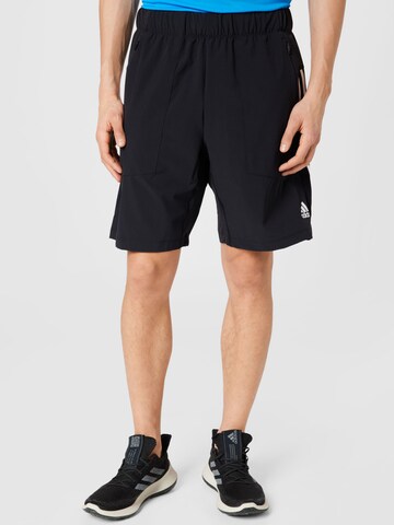 ADIDAS SPORTSWEAR - regular Pantalón deportivo en negro: frente