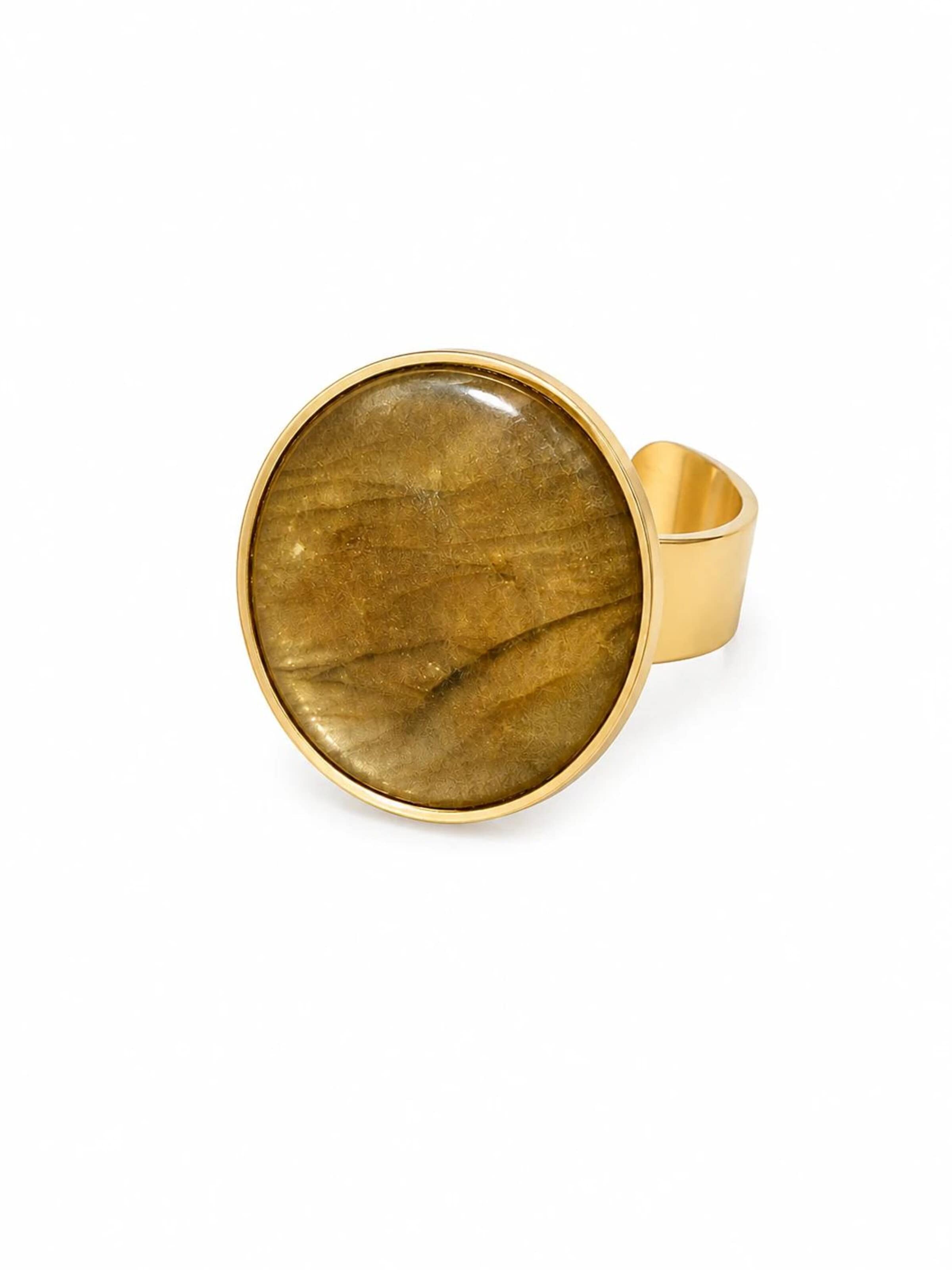 Bague 'Pietra iblea' ETNÉE en or : devant