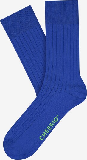 CHEERIO* Chaussettes 'TOUGH GUY' en bleu, Vue avec produit