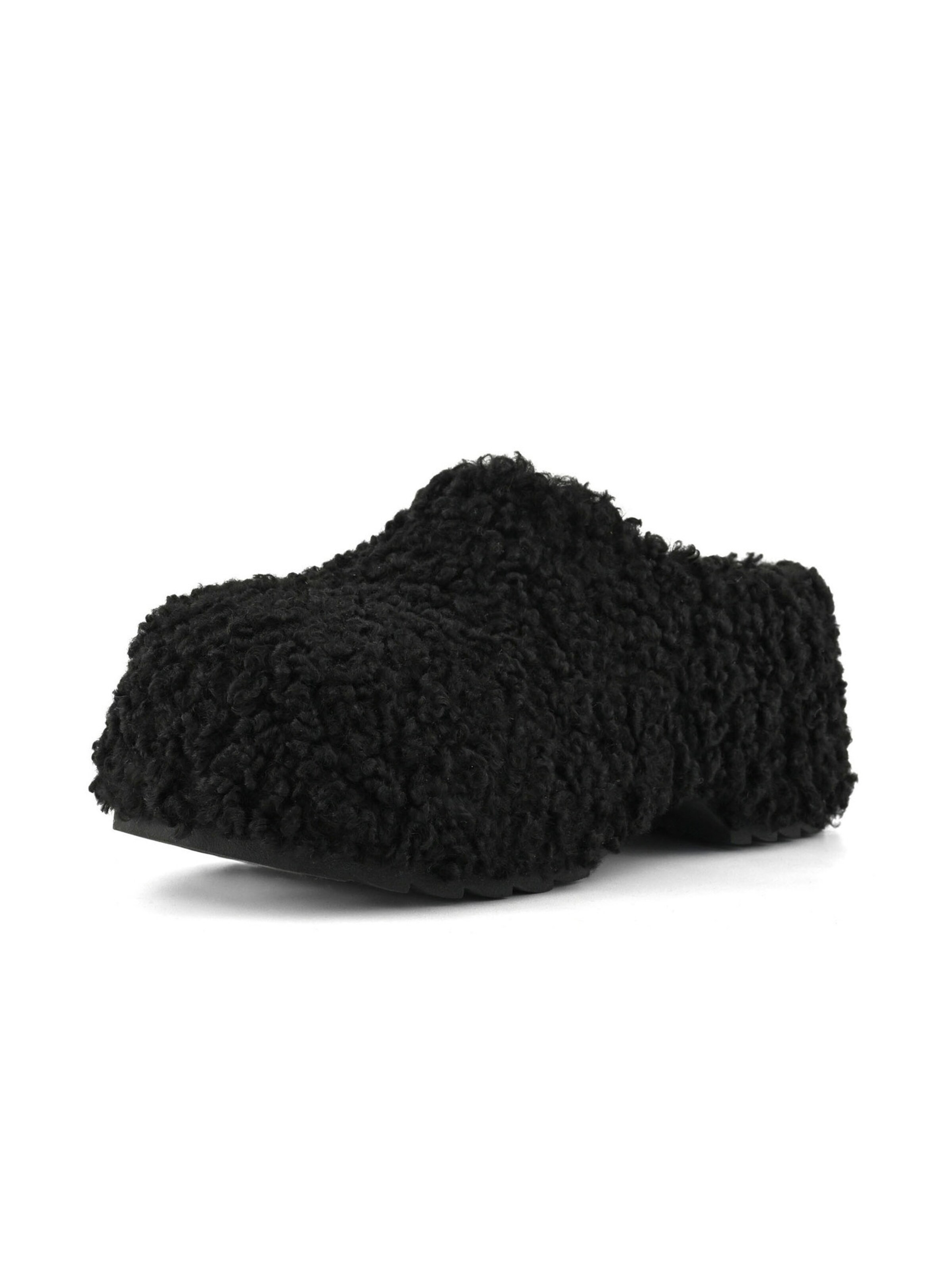 COLORS OF CALIFORNIA - Socas ' Teddy fur clog ' em preto: frente