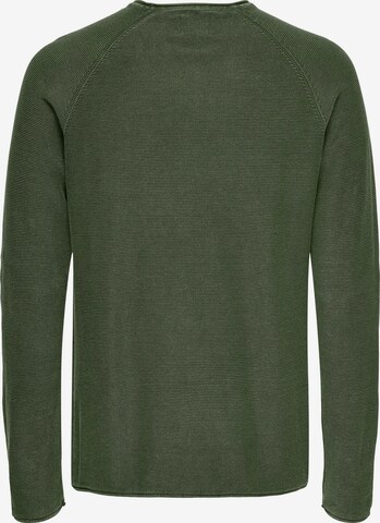 Only & Sons - Regular Fit Pullover 'Dextor' em verde