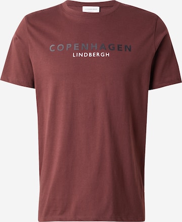 Lindbergh Тениска 'Copenhagen' в червено: отпред