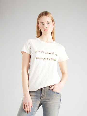 T-shirt GUESS en beige : devant