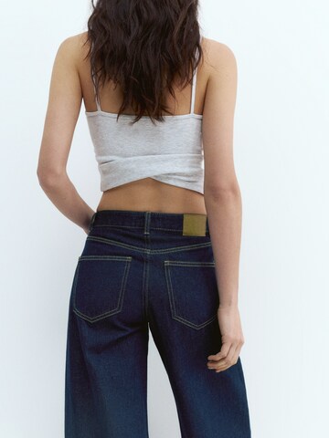 Pull&Bear Wide Leg Jeans in Blau