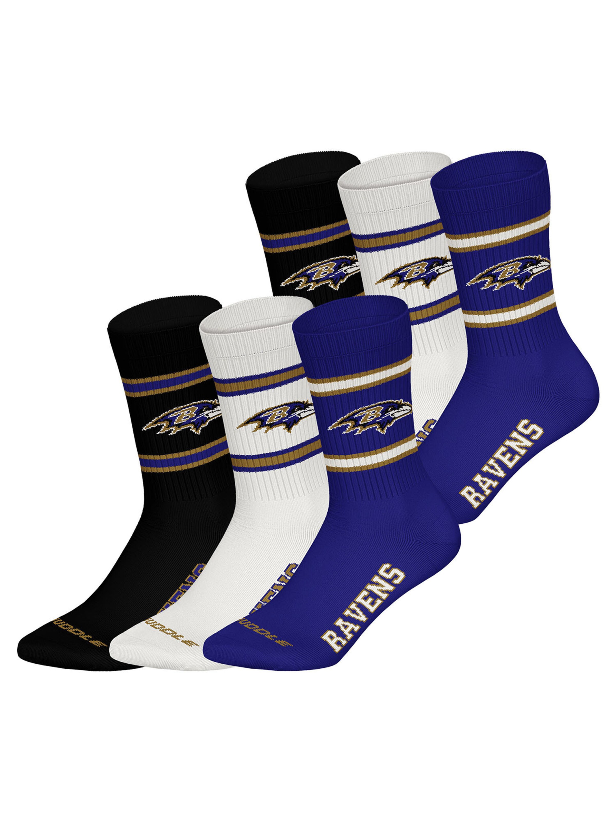 Huddle Socken 'Baltimore Ravens' in Blau: Vorderseite