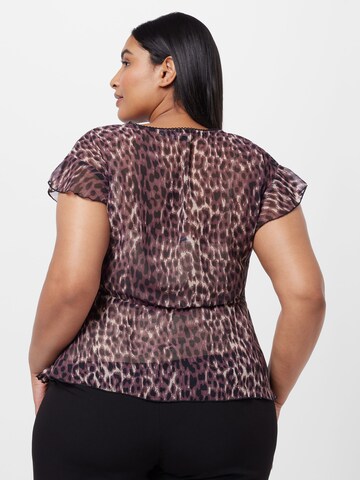 T-shirt 'Daria' ABOUT YOU Curvy en marron