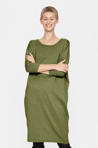 SAINT TROPEZ Knitted dress 'Mila' in Green: front