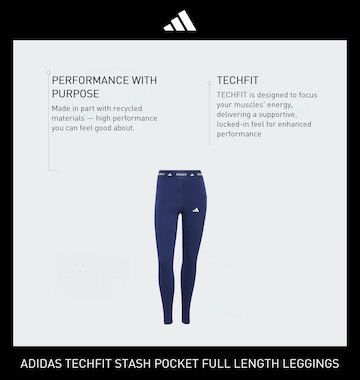 ADIDAS PERFORMANCE Skinny Sportsbukser 'Stash' i blå