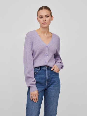 Vila Petite Knit Cardigan in Purple: front