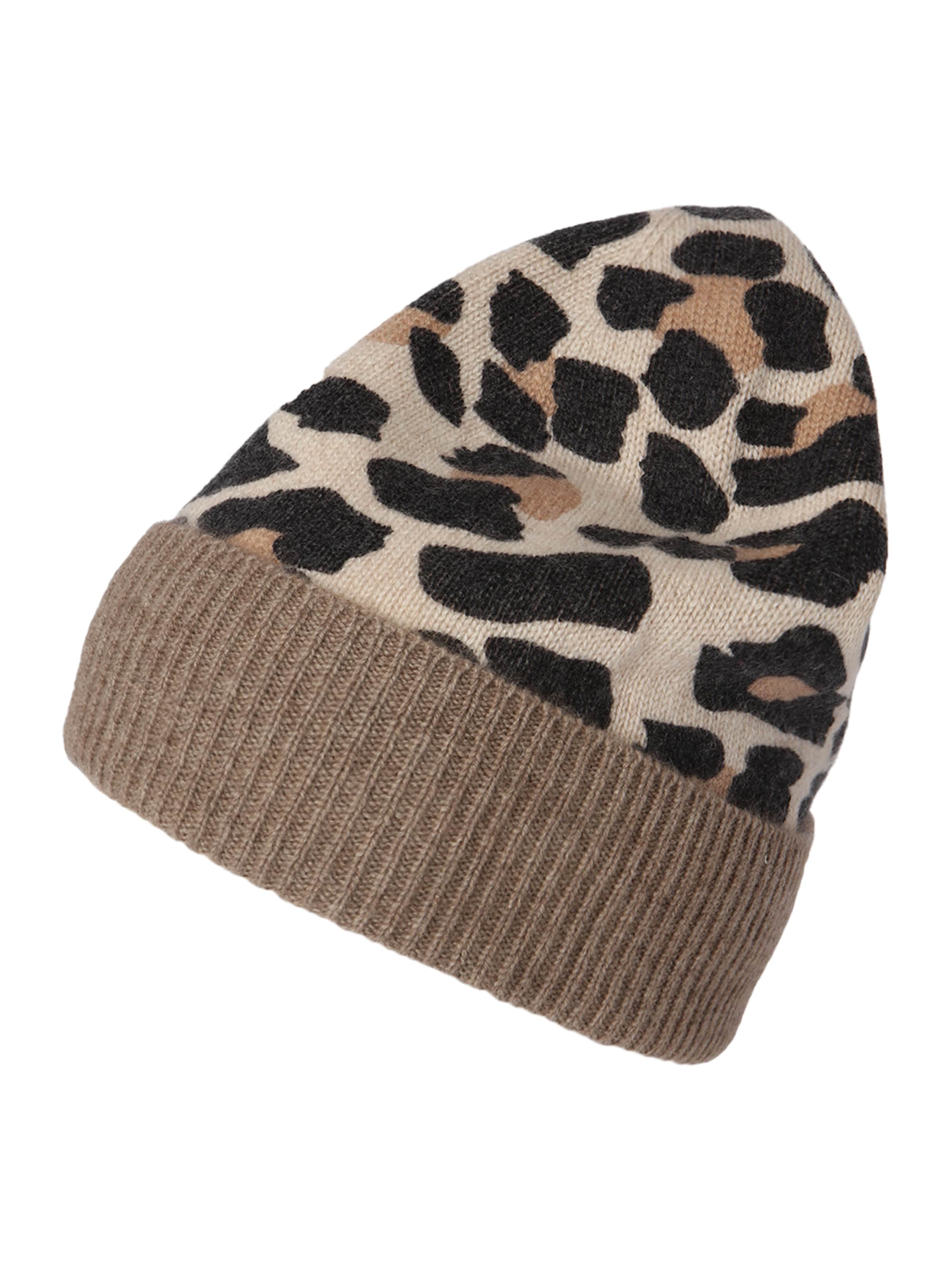 Zwillingsherz Mütze in Beige: Vorderseite