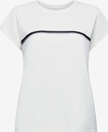 T-shirt fonctionnel ESPRIT en blanc : devant