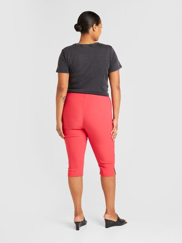 ONLY Carmakoma Skinny Broek 'LILA' in Rood