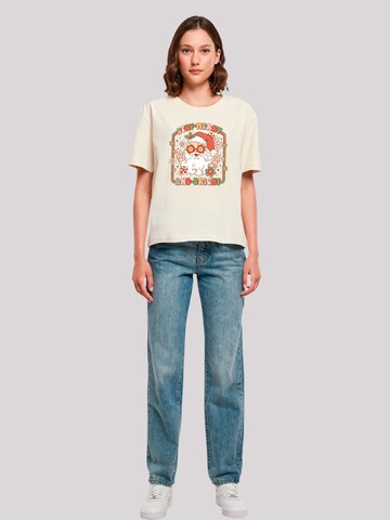 F4NT4STIC Shirt 'Stay Merry And Bright Hippie Santa' in Beige