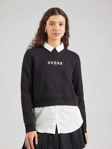 GUESS JEANS Μπλούζα φούτερ σε μαύρο: μπροστά