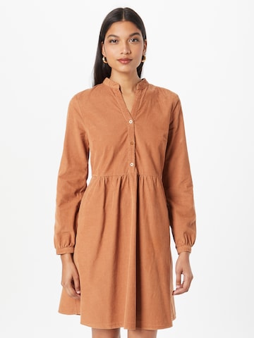 Robe-chemise MORE & MORE en marron : devant