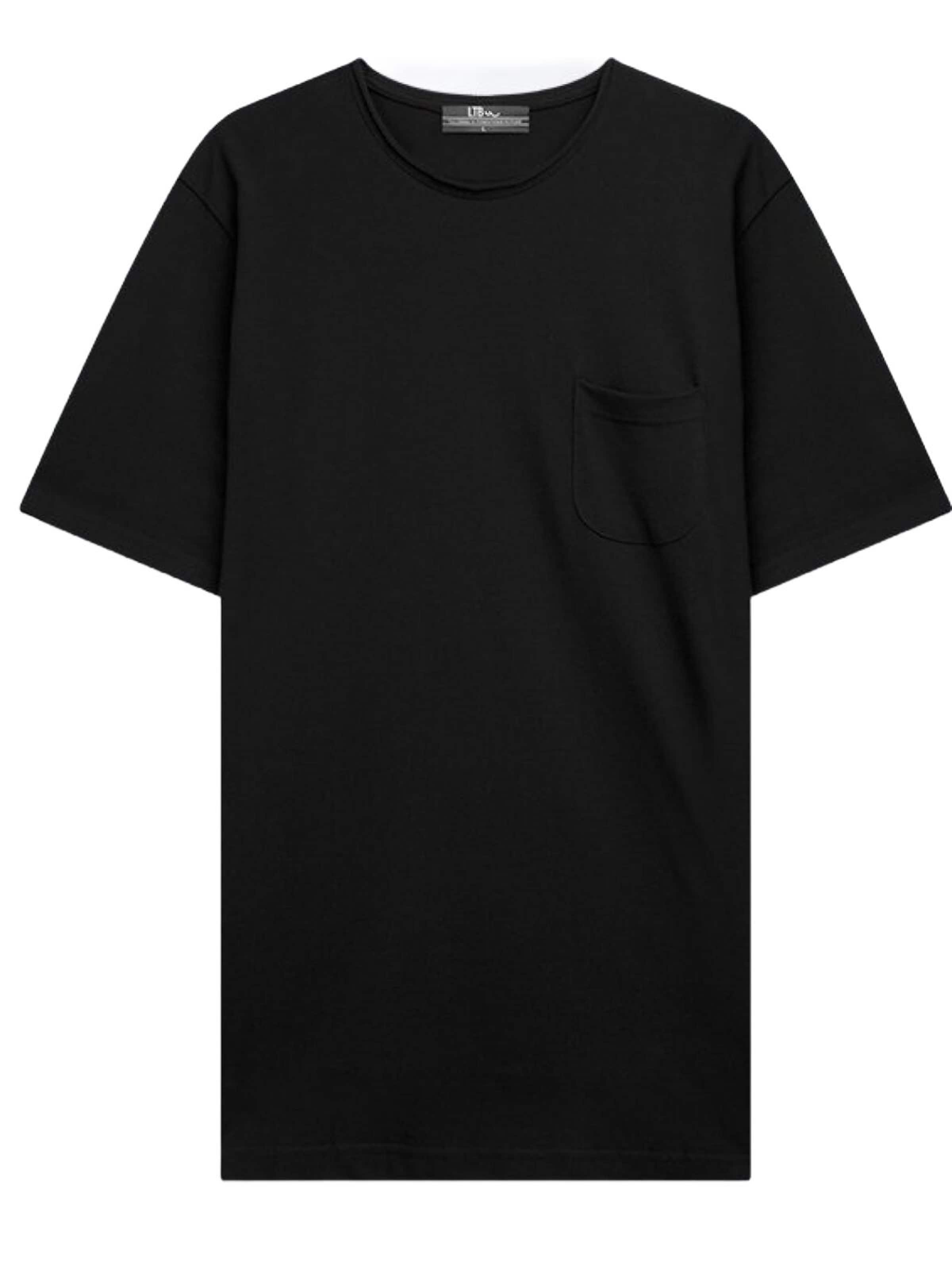 LTB Jeans Shirt 'LTB Jeans Herren-T-Shirt mit regulärer Passform' in Black: front