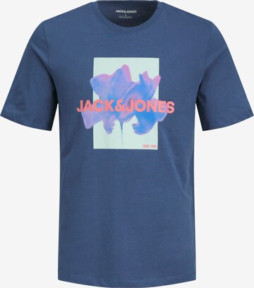 JACK & JONES - Camiseta 'FLORALS' en azul