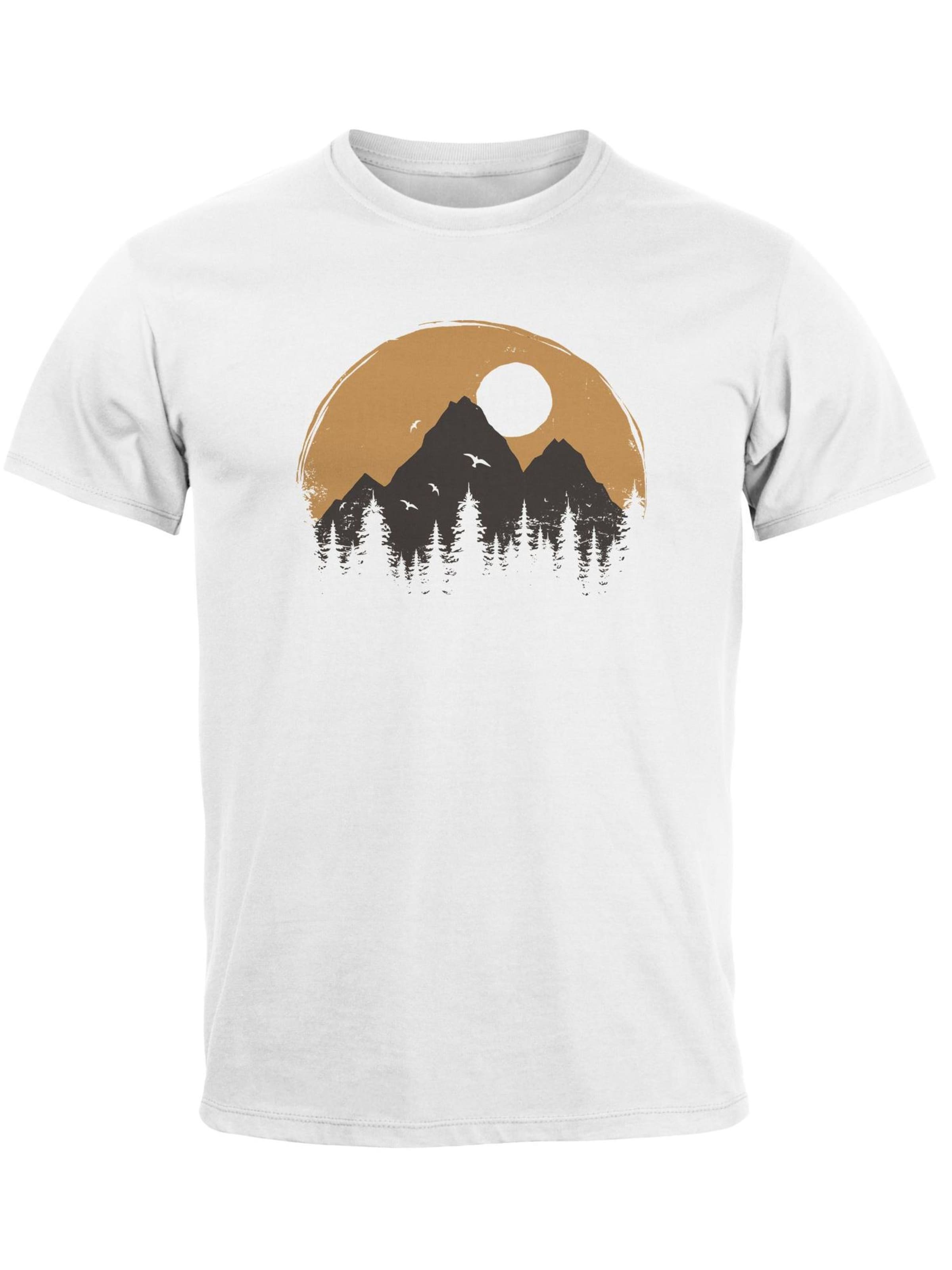 Neverless Shirt 'Mountains' in White: front