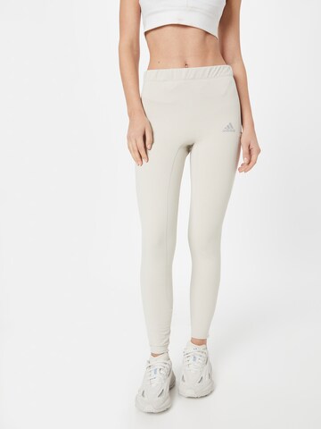 Skinny Pantalon de sport 'Fastimpact Cold.Rdy Winter Long' ADIDAS SPORTSWEAR en gris : devant