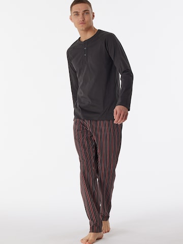 SCHIESSER Long Pajamas ' Selected Premium ' in Grey