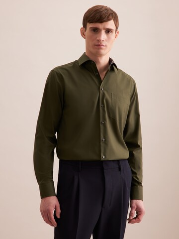SEIDENSTICKER Regular fit Business shirt in Green: front