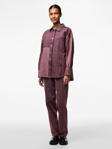 PIECES Loosefit Jeans 'PCDria' in Rot
