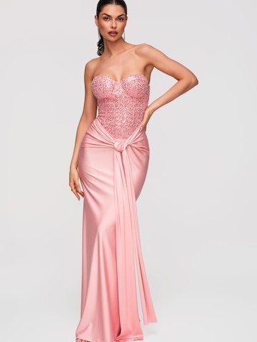 Ombre Abendkleid in Pink: Vorderseite