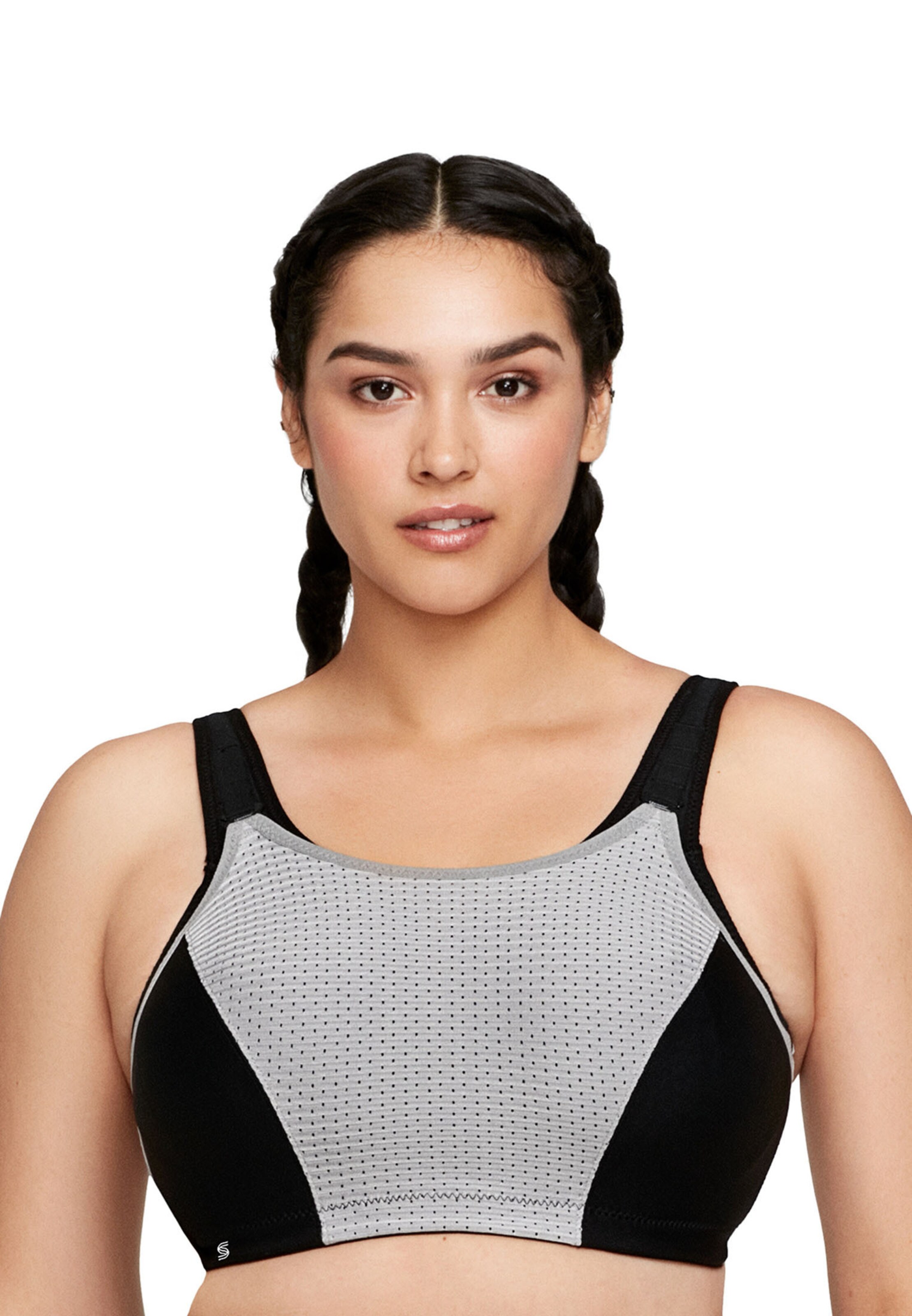 GLAMORISE Bralette Bra in Grey: front