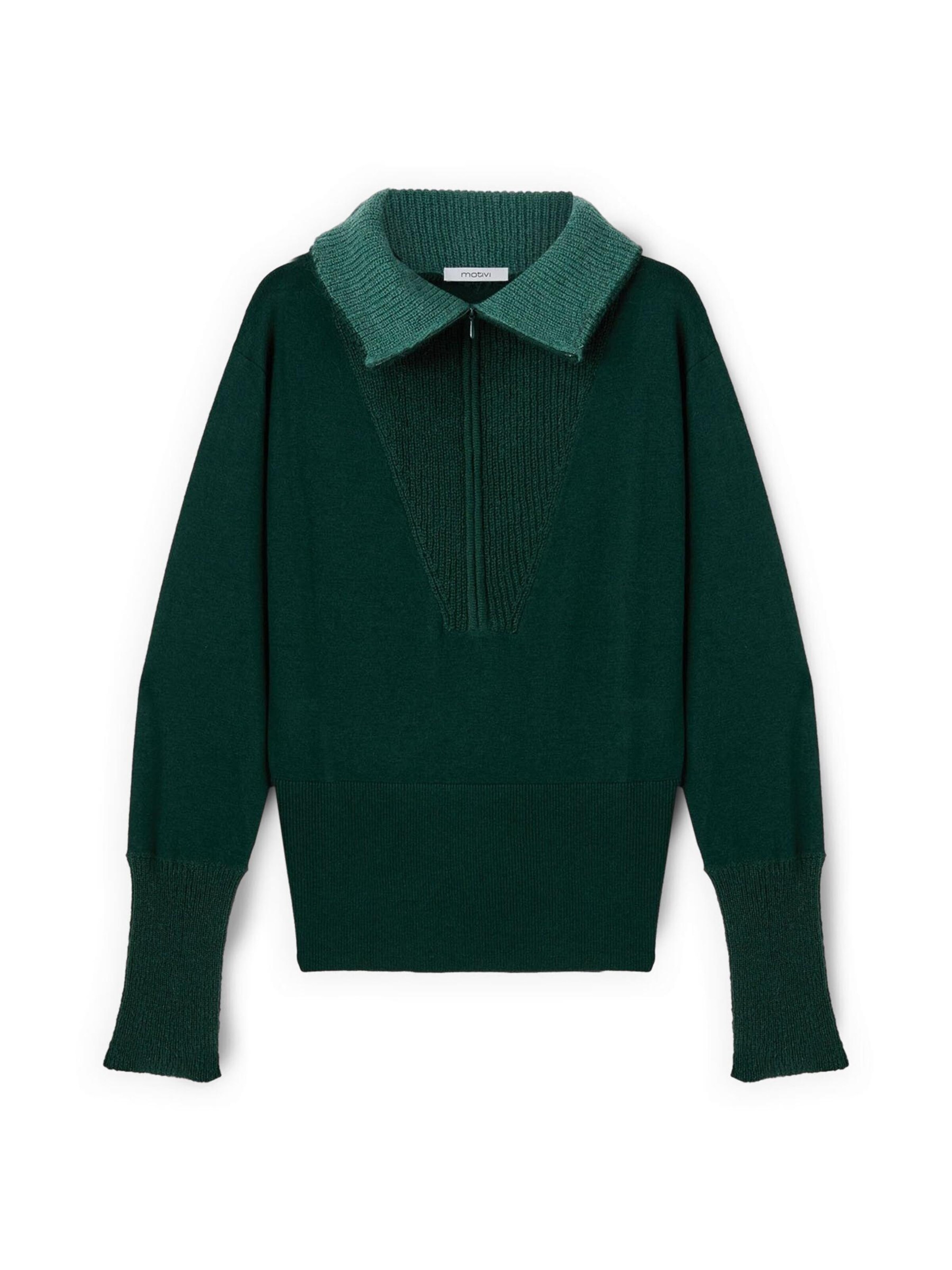 Pull-over MOTIVI en vert : devant