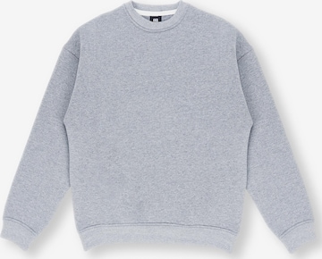 Sweat-shirt 'Basic Oversize Sweatshirt – 3-Faden, innen angeraut, mit Fleece' Ossy Homer en gris : devant