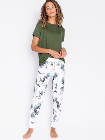 PJ Salvage Pyjamabroek 'Wild Force' in Wit