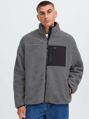 !Solid Fleece jacket 'MCWALTHER' in Grey: front