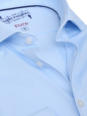 PURE Slim fit Button Up Shirt in Blue