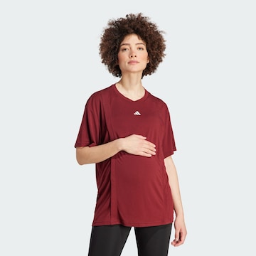 T-shirt fonctionnel 'Essentials' ADIDAS PERFORMANCE en rouge : devant