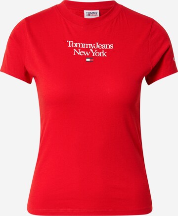 Tommy Jeans T-Shirt in Rot: predná strana