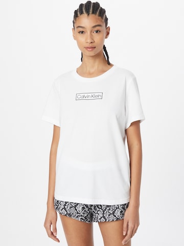 Calvin Klein Underwear Slaapshirt in Wit: voorkant