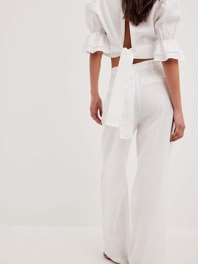 NA-KD Pleat-Front Pants in natural white, Item view