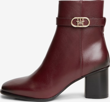 TOMMY HILFIGER Enkellaarsje in Rood: voorkant