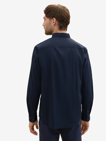 Coupe regular Chemise TOM TAILOR en bleu